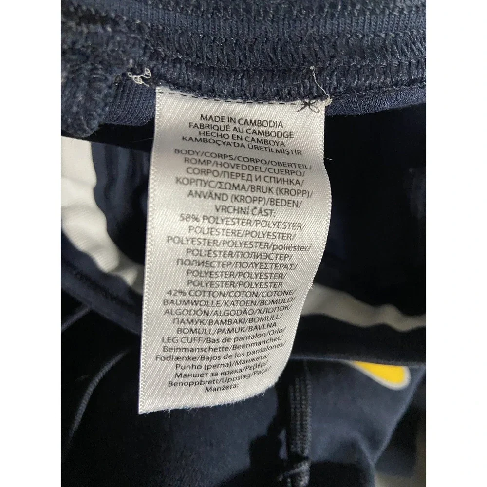 Polo Ralph Lauren Pants Mens Large Blue Logo Jogger Sweatpants Stripe Athletic‎